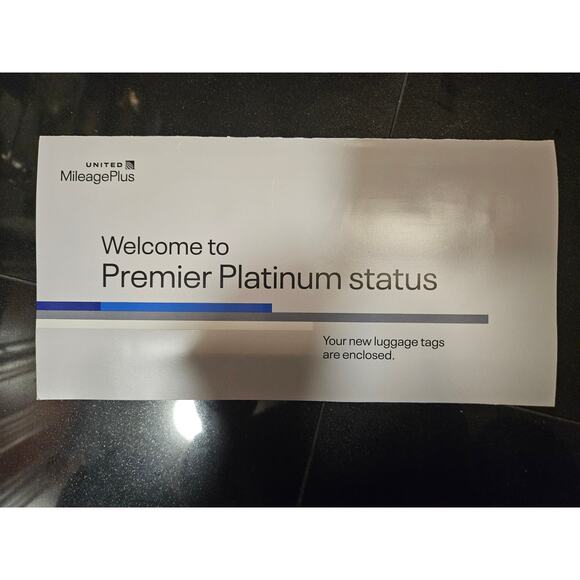 United Airlines Mileage Plus Premier Platinum Luggage Tags Set of 2 - New - Picture 3 of 4